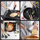 KIT 12 Peças de Utensílios Para Cozinha em Silicone e Bambu