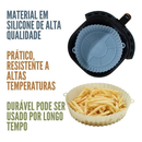 Formas Redonda de Assadeira Para Fritadeira Air Fryer Em Silicone Flexível Lavável